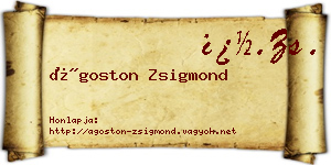 Ágoston Zsigmond névjegykártya